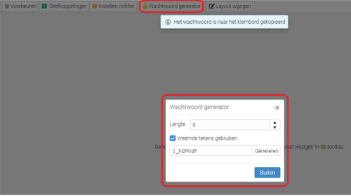 wachtwoord generator