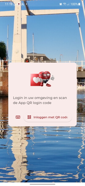 OfficeHeart App inloggen met QR code