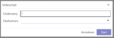 Videochat starten deelnemers