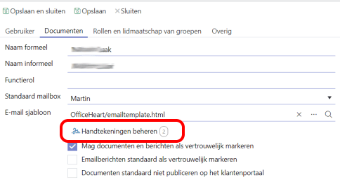 Emailhandtekeningen beheren